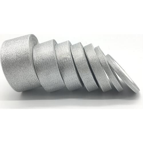 6mm 10mm 15mm 20mm 25mm 38mm 50mm(1Roll 25yds)Silver Silk Satin Ribbon Wedding Party Decoration Invitation Card Gift Packing