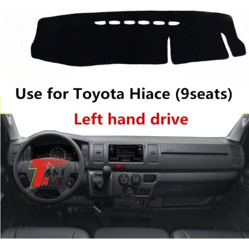 Left Hand Drive Cloth Bottom Polyester Fiber Car Dashboard Cover Mat Fit for TOYOTA Hiace 9 Seats