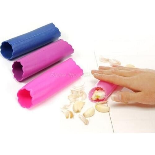 100PCS Hot sales Magic Silicone Garlic Peeler Peel Easy Kitchen Tool Color Random Fast Shipping For DHL TNT Fedex