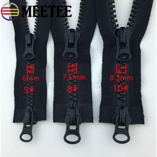 2pcs 60-300cm 5# 8# 10# Double Slider Resin Zipper Open-End Auto Lock Zip for Jacket Tent Sewing Zippers DIY Garment Accessories