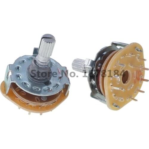 20PCS RS25 Shaft Panel Mount 1P11T 2P4T 2P5T 2P6T 3P3T 3P4T 4P3T Rotary Switch Selector Band
