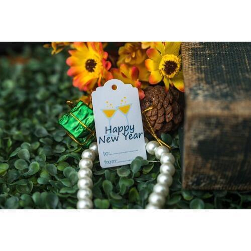 200 pcs 3.5x6.2cm paper label cheers tag candy favor tags New years gifts Label christmas tree Commodity label invitation