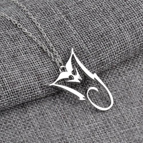 2016 New Style Punk Personality Silver Plated Necklace MJ BAD LOGO Necklace Pop Jewelry Wholesale 20pcs/lot