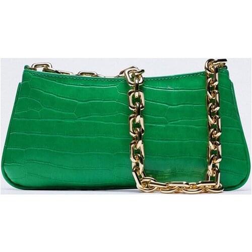 2021 New Fashion Underarm Bag Womens Bag Purple Color Pu Womens Bag Chain Decorated with Animal Print Shoulder Bag