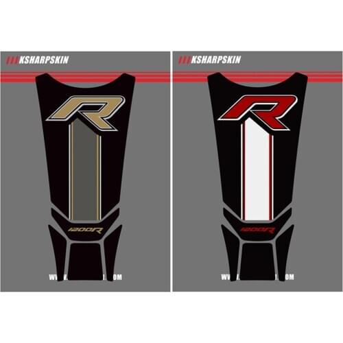 3D car fuel tank pad sticker waterproof sunscreen carbon fiber motorcycle sticker for BMW R1200R 2015-2018