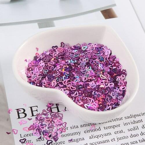 4mm Ultra-thin Hollow Out Love Heart Sequins For Crafts Handcraft Decorations Fill Glitter Heart Paillette Nail Art Diy Material