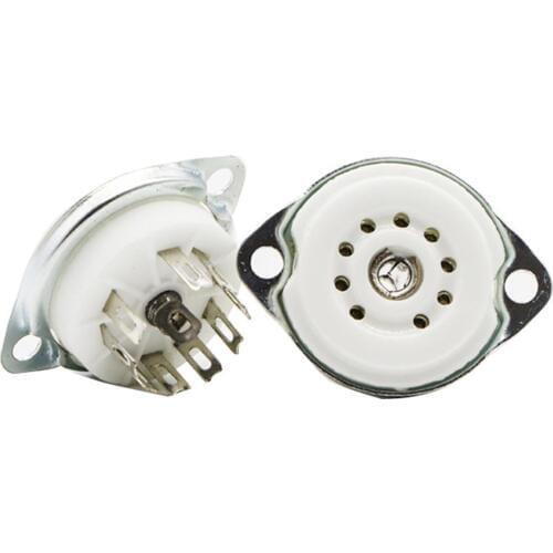 10Pcs 9 Pin Vacuum Tube Socket Accessories for 12AU7 ECC82 ECC83 6922 5670 EL84