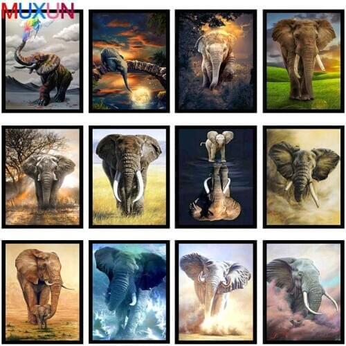 Diamond Embroidery Animal Painting Full Diamond Diamond Painting Elephant All Post Diamond Mosaic Pattern Home Decoration H841
