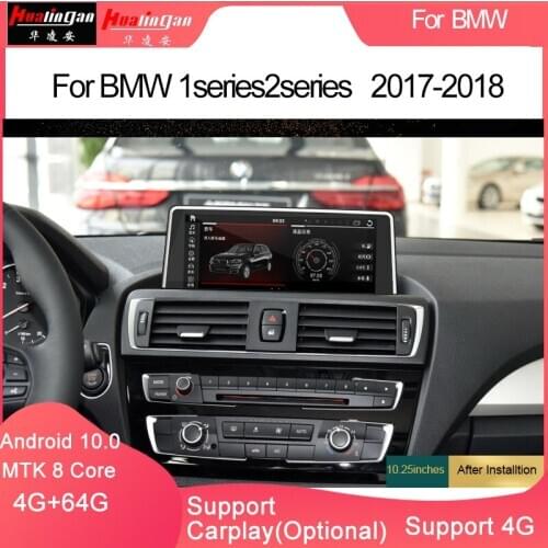 Hualingan(1012)BMW1/2F20 F22F23 NBT 10.25“Android 10.0 Car Stereo Multimedia Blue Aay Anti-glare USB WIFI 4g Wifi