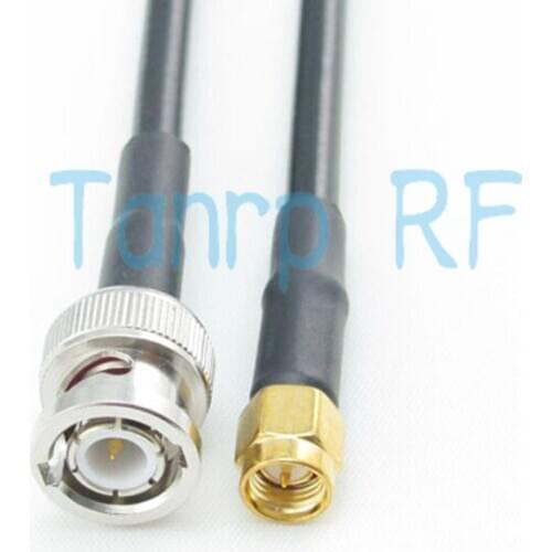 Free shipping! 6FEET 2M RF connector Pigtail coaxial jumper cable RG58 extension cable 200CM BNC male plug to SMA male plug