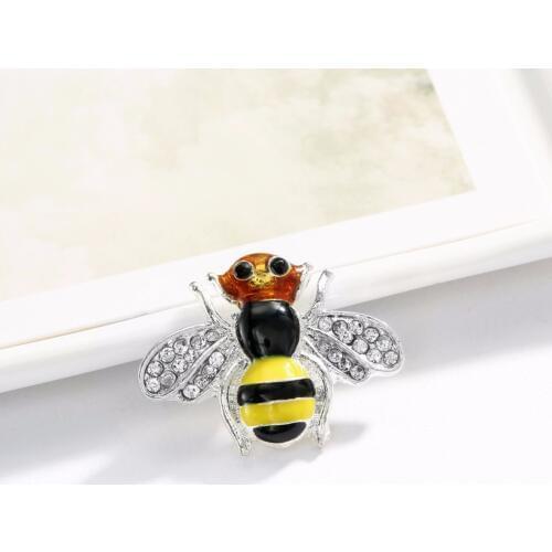 Free shipping bee 25*19mm Rhinestone Button DIY Diamond Invitation girl hair Flower Accessory flatback 50PCS/Lot(BTN-5459)