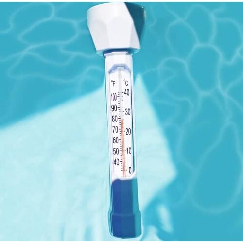 Large Swimming Pool Thermometer, Fish Pond Spa Water Temperature Test Tube Thermometer for Outdoor Indoor Swimming Pools