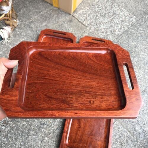 Burma hua limu big fruit compote rosewood tray tea tray whole solid wood without stitching scarlet old material creative