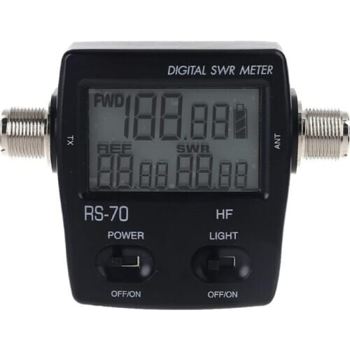 NISSEI RS-70 Digital SWR Power Meter Counter Micro USB-DC 5V Output 1.6-60MHz
