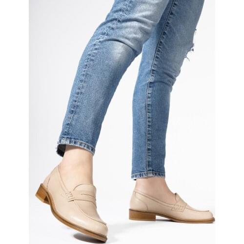 CZ London Women 'S Genuine Leather Daily Step-in Classic Loafer Shoes