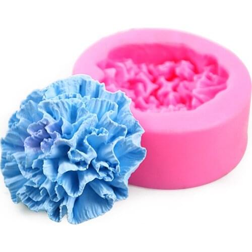 Carnations Silicone Mold Flower Shape Cake Molds Fondant Shape Decorating Homemade Chocolate Cupcake Soap Silicone Fondant Molds
