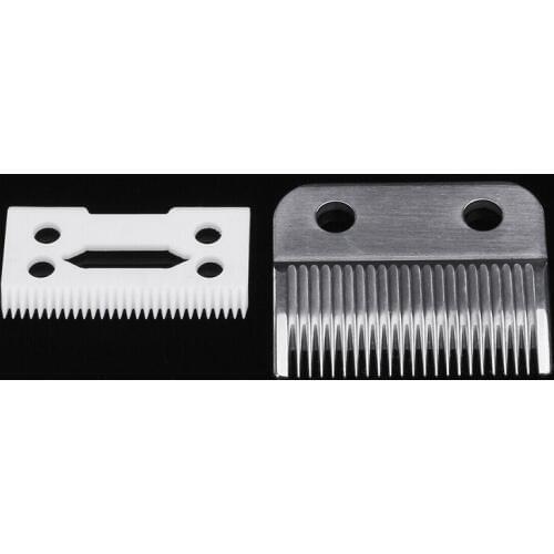 HLZS-2Pc Hair Beard Replace Ceramic Blade Cutter Metal Bottom for Wahl Shear Clipper