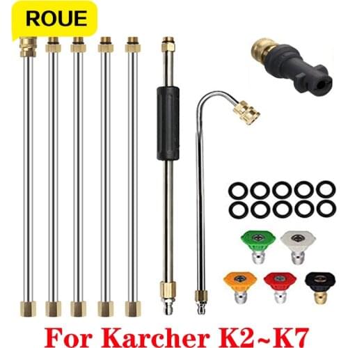 Cleaning Tool Pressure Washer Extension Wands Roof Cleaner Nozzle Replacement Ring 1/4 Quick Connect Joint for Karcher K2~K7