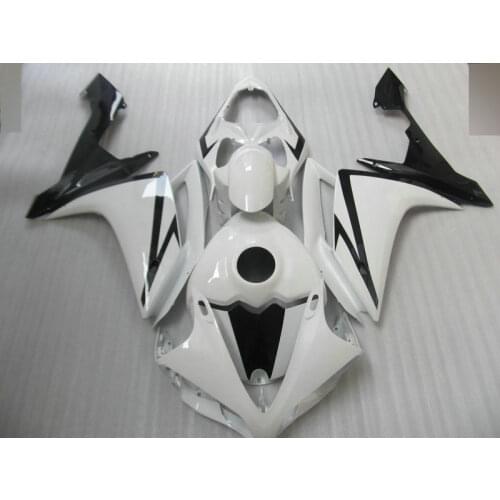 Injection mold Fairing kit for YAMAHA YZFR1 07 08 YZF R1 YZF1000 2007 2008 ABS white black Motorcycle Fairings set+gifts YK28