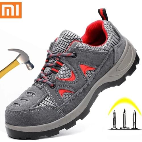 Xiaomi Safety Boots Sneakers Men Steel Toe Work Safety Shoes Puncture-Proof Indestructible Safety Shoes Winter Fashion Shoes