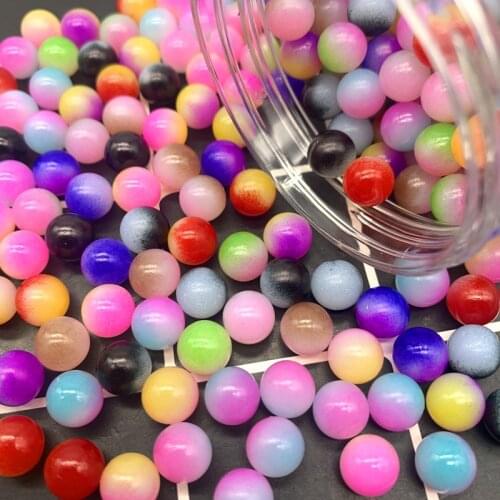 100/50pcs 6 8mm Round Acrylic Nonporous beads Two-color Loose Beads For Jewelry Making Diy Charm Jewelry Design Accessories