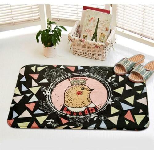 Cartoon Style Lovely Cute Bird Carpets Anti slip Floor Mat Kitchen Living Room Bathroom Front Door Mats Home Floor Rugs