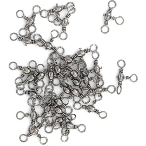 100pcs fishing set rotary rotary triangle joint rolling rotary fishing hook fishing connector