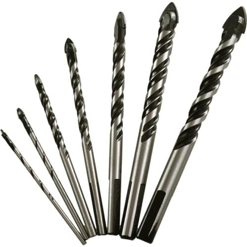 3-12mm Drill Bits Set for Glass Ceramic Ceramic Tiles Hole Opener Brick Hard Alloy Triangle Bit Tool Kit Metalworking Drill Bits