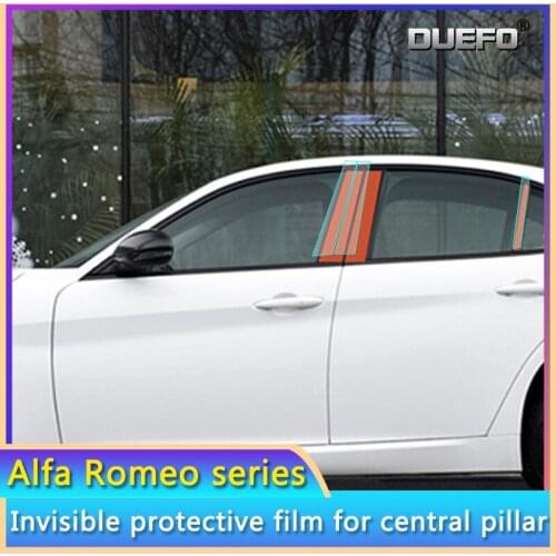 TPU Sticker Car B-pillar BC middle pillar protective film For Alfa Romeo Giulia 952 Stelvio 949 Accessories