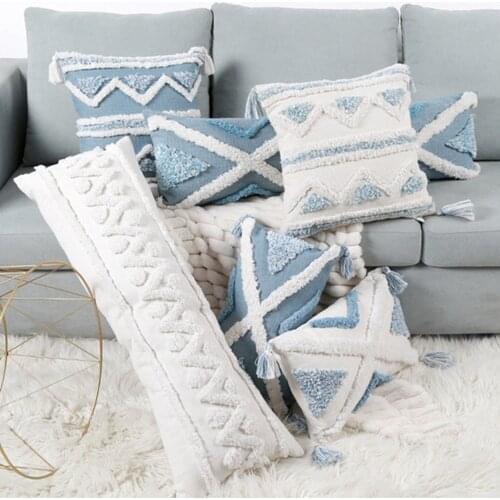 Yingya Boho Style Cushion Cover 30x100/30x50cm Tufted Tassels Decorative Pillowcase Beige Sofa Pillow Cover Room Bed Home Decor
