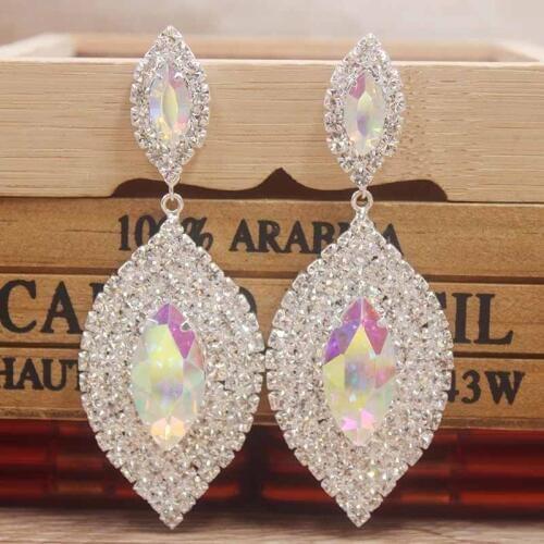 Delicate rhinestone Earrings Delicate Earrings Women Excelletn Dangle Handmake Earring Jewelry champagne/hotpink /black Crystal