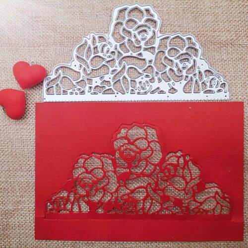 New Metal Cutting Dies Scrapbooking rose lacework DIY Album Paper Card Craft Embossing stencil Dies 73*140mm