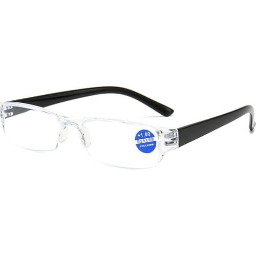 Half-frame Integrated Anti-blue Light Reading Glasses Diopter +1.0 +1.5 +2.0 +2.5 +3.0 +3.5 +4.0 Unisex Presbyopia Eyeglasses