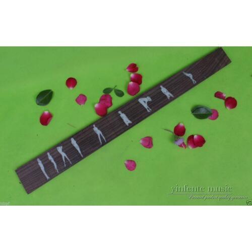 One electric Guitar Fretboard 25.5 inch rosewood Woman Inlaid Pattern #41