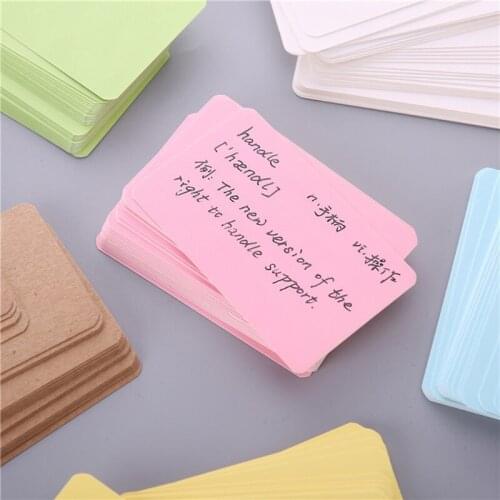 100 Sheets/Box Paper Message Card Blank Handwritten Memo Notecards Greeting Blessing Wedding Party Gift Thank You Postcard