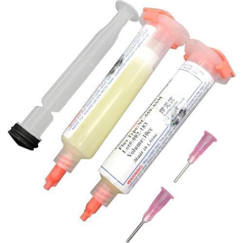 Syringe Solder Paste Flux Grease Repair Solde NC-559-ASM 10CC PCB BGA Soldering Paste Flux Solder Ball Flux Paste +Needle