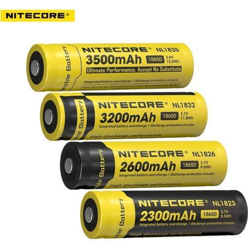 NITECORE NL1835 NL1832 NL1826 NL1823 Rechargeable 18650 Li-on Battery