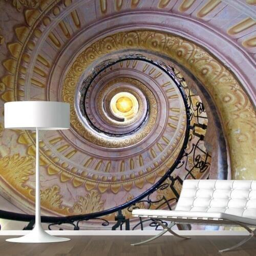 Custom 3d mural 3D revolutions Western architecture stereo custom entrance background wall living room restaurant wallpaper