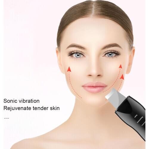 Professional Facial Skin Scrubber Ion Deep Face Cleaning Peeling NOT Ultrasonic Rechargeable Skin Care Device Beauty Instrument