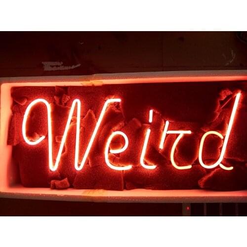 14“ Weird Acrylic Custom Neon Light Lamp Sign Beer Bar Handmade Real Glass Decorate Home Wall Room Windows Tube Artwork