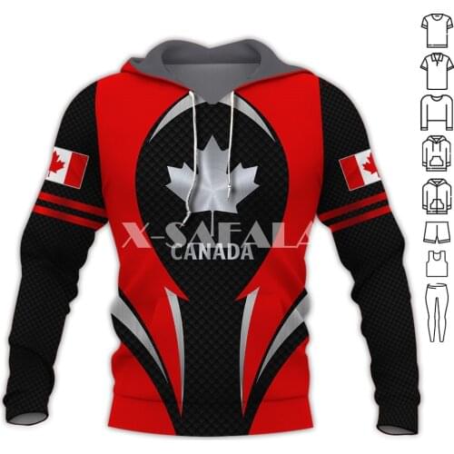 Love Country Canada Armor Skull 3D Print XS-7XL Hoodie Man Women Harajuku Outwear Zipper Pullover Sweatshirt Unisex-2