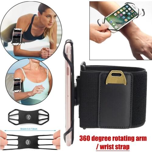 SALE Universal Cell Phone Holder Wristband Fit For iPhone X XS XR MAX 7 8 Plus 360 Rotatable Running Sport Wrist Arm Band