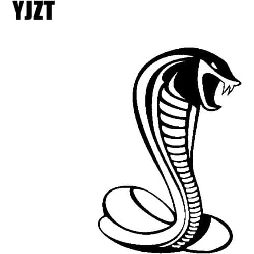 YJZT 10.2CM*14.7CM Viper Snake Dazzling Artistic Minimalist Shadow Vinyl Decal Interesting Car Sticker Black/Silver C19-1013