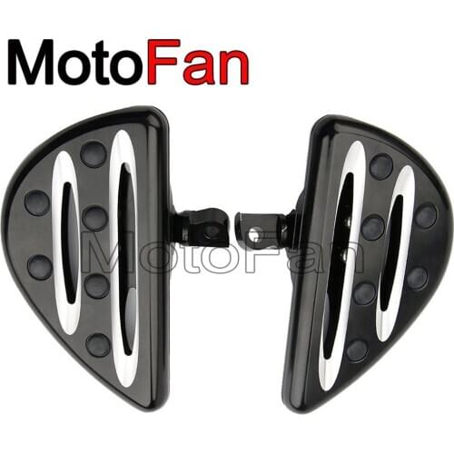 Custom Motorcycle Rear Passenger Floorboards Foot Pegs Black For Harley Davidson Road King Street Glide Dyna Heritage Softail