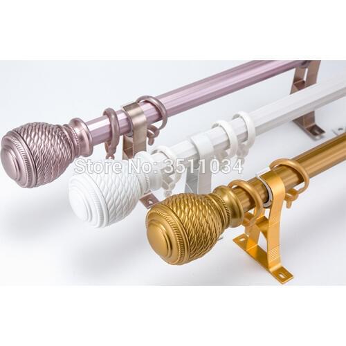 Curtain pole, Rome pole, single pole, two bar curtain, track, mute bracket, pole bracket, top mounted side fittings