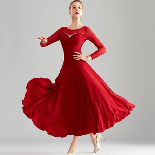 2020 New Ballroom Competition Dance Dress long waltz Tango Modern dance costumes for Women