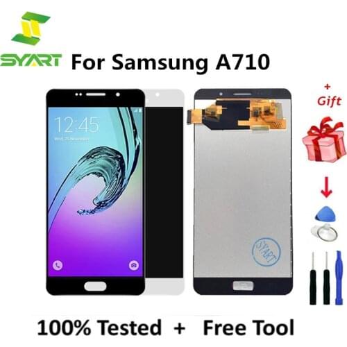 OLED LCD Screen For Samsung Galaxy A710 A7 2016 Display Touch Screen Digitizer Assembly With Tools For Samsung Galaxy A7 2016