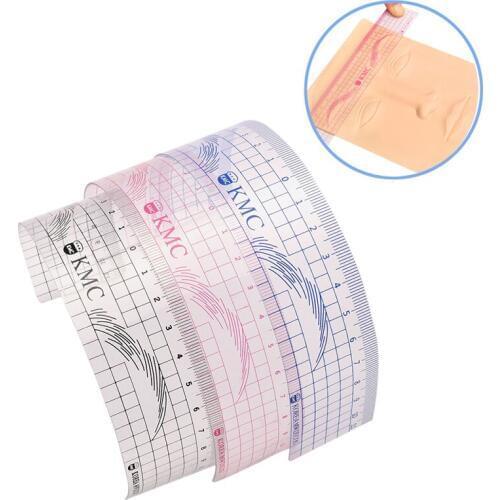 10pcs KMC Permanent Makeup Stencils Ruler for Eyebrow Positioning Eyebrows Ruler Plastic Tattoo Cosmetic Shaping Tool