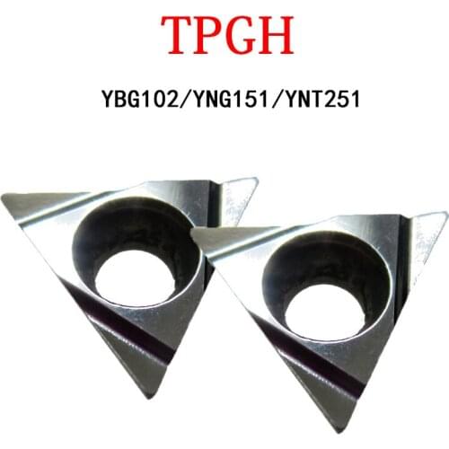 TPGH CNC Machine Metal Cutters Carbide Inserts TPGH090202L YBG102 TPGH090204L YNG151 TPGH110302L YB102 TPGH110304L YBG102 10PCS
