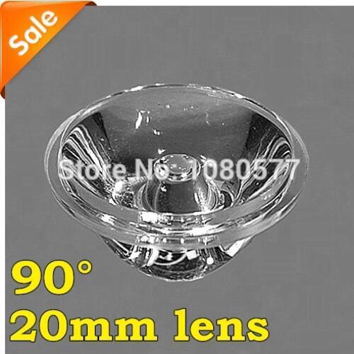 100pcs/lot,LED spotlight lens,20mm 90 degree,ceiling light lens,flat transparent lens,100% brand new and high quality free ship